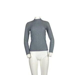 Bebe Ribbed Turtleneck Charcoal Grey Size S